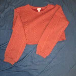 Orange cropped sweater